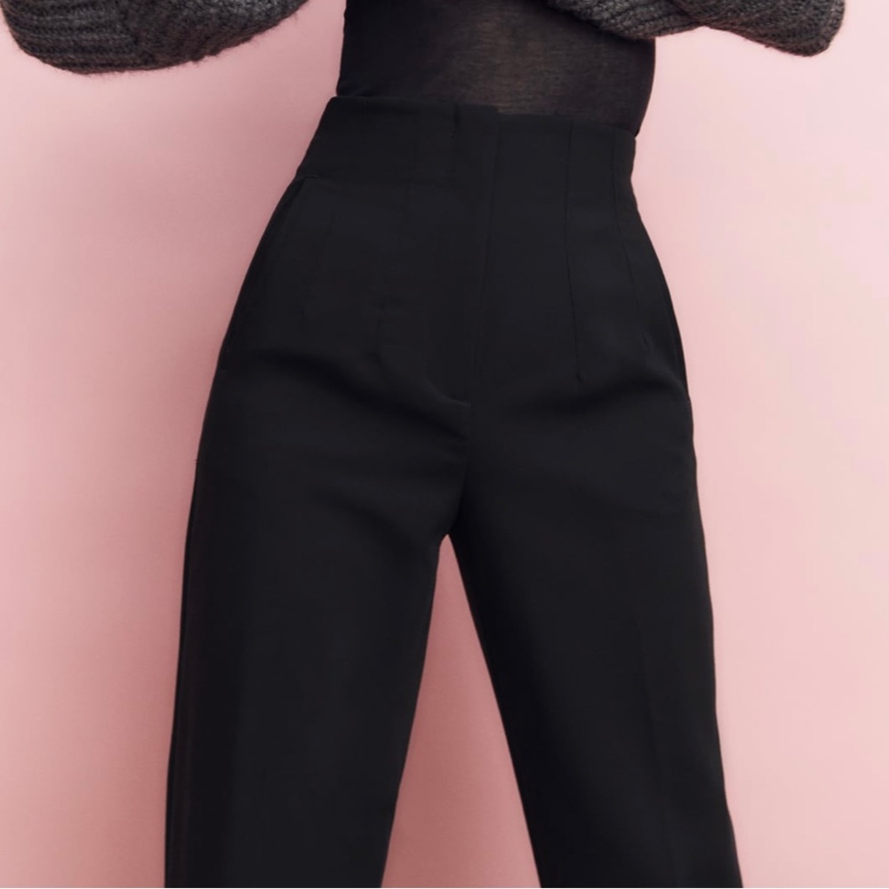 Zara high rise work trouser in a size M